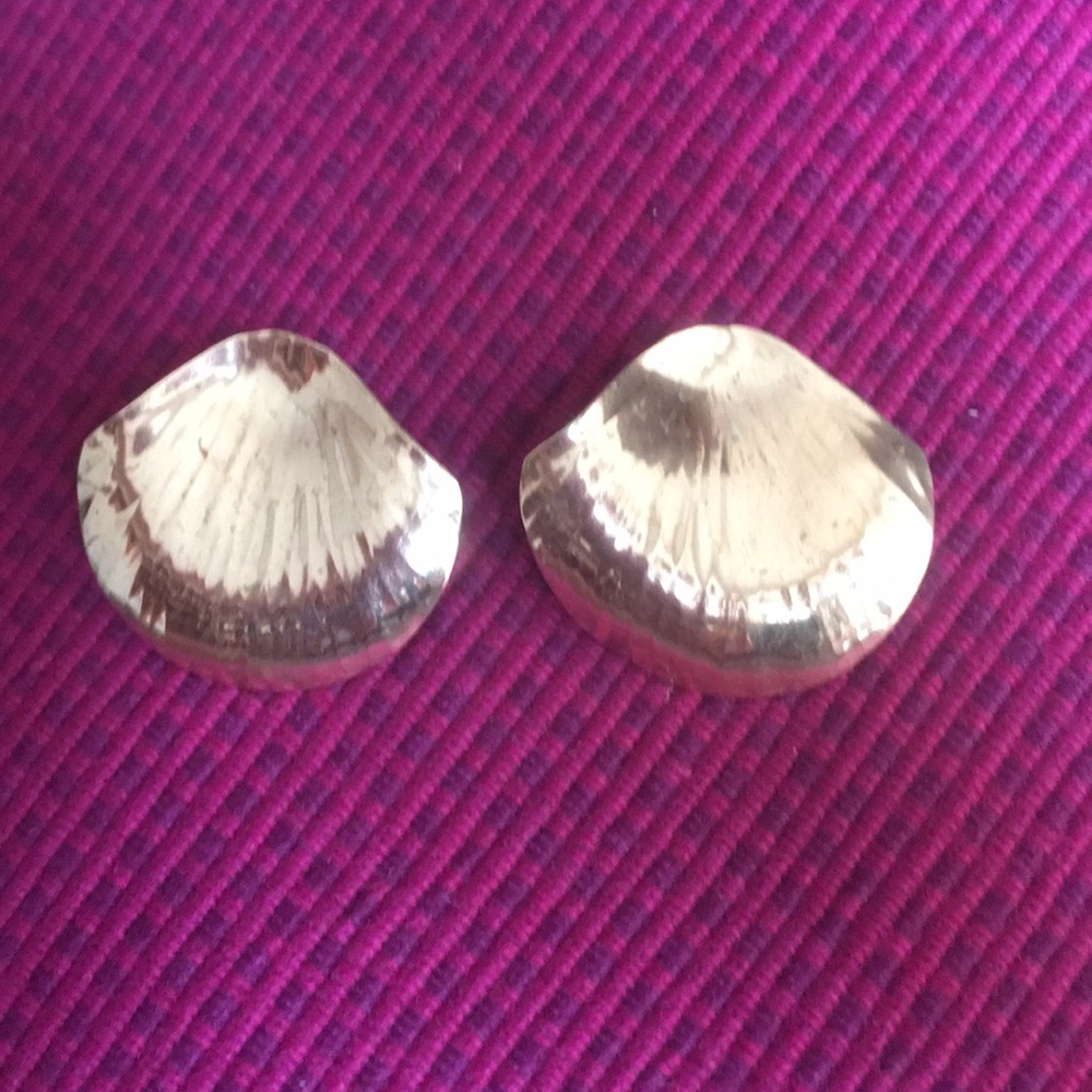 Brass Seashell Earrings